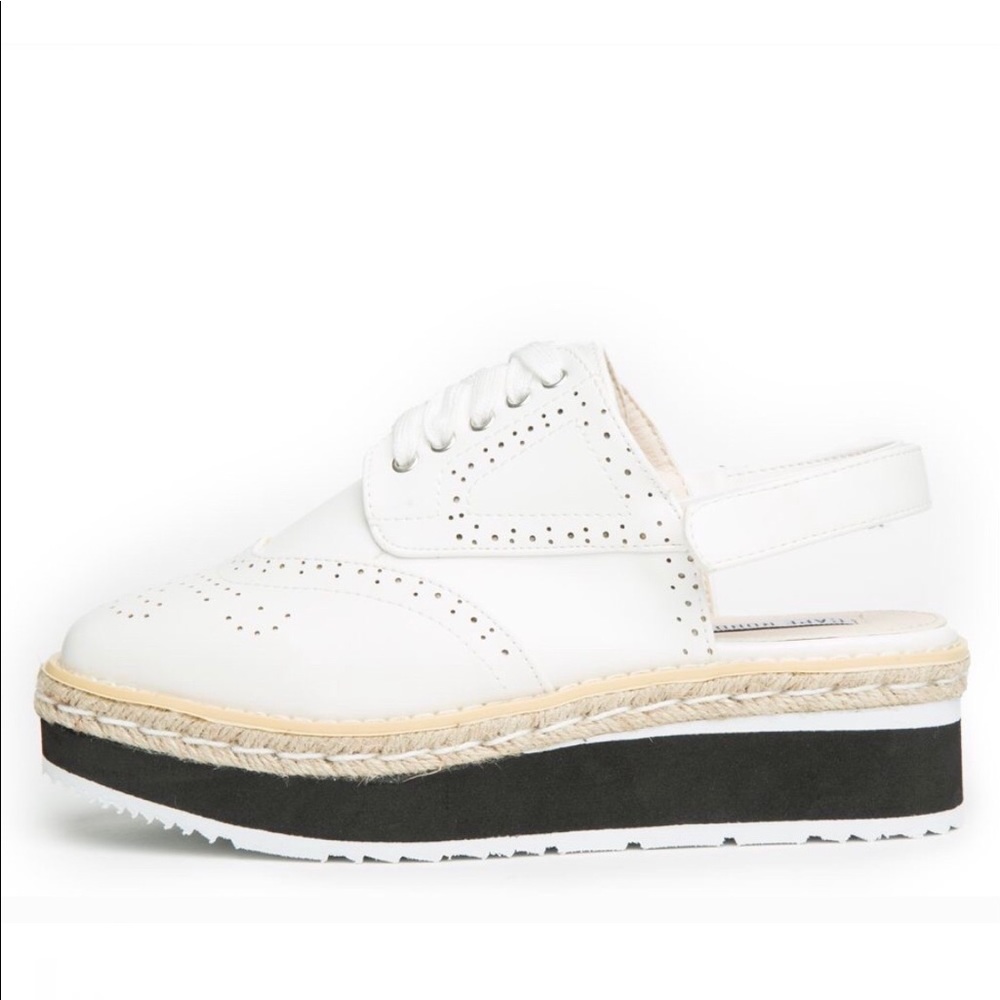 $15 White Platform Oxford Shoes